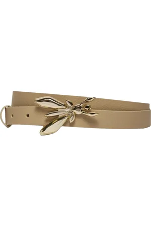 Patrizia Pepe Accessoires, Dames, , L, Leer, Leren Vlieggesp Riem