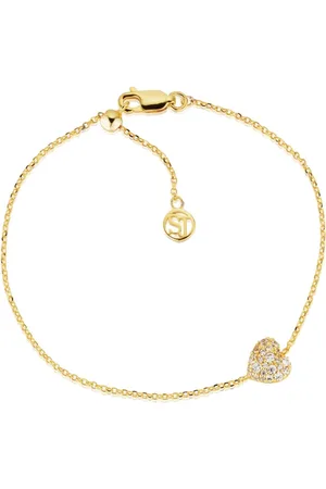 Sif Jakobs Accessoires, Dames, Geel, ONE Size, Verguld armband met witte zirkonia