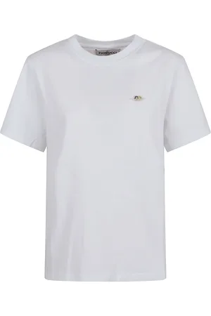 Fiorucci Tops, Dames, Wit, S, Katoen, Witte Angel Patch Grafisch T-shirt