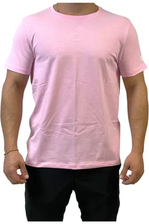 GCDS Tops, Heren, Roze, M, Katoen, Casual Katoenen T-Shirt voor Mannen