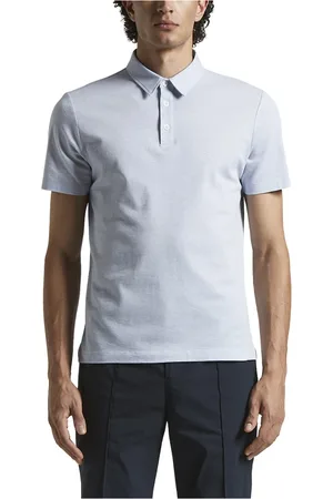 PESERICO SIGN Tops, Heren, Blauw, 2Xl, Katoen, Katoen melange jersey piqué poloshirt