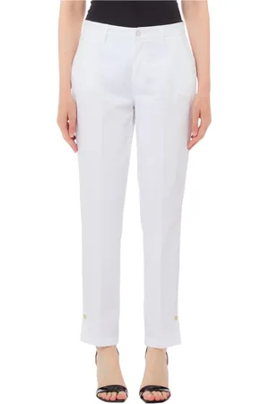 Liu Jo Broeken, Dames, Wit, W29, Katoen, Katoenmix Stretchy Modieuze Leggings