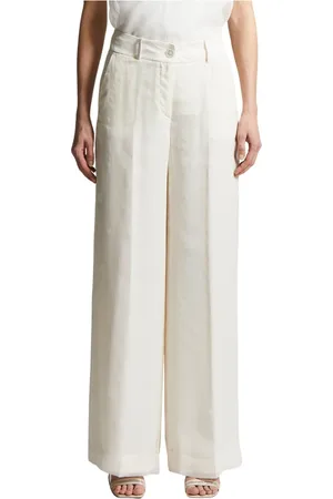 PESERICO SIGN Broeken, Dames, Wit, XS, Organza, Broek in lichte zijde-organza