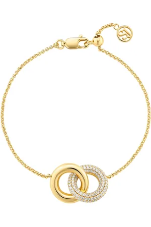 Sif Jakobs Accessoires, Dames, Geel, ONE Size, Carrara Gouden Armband met Witte Zirkonia