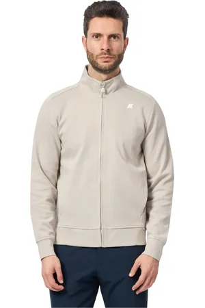 K-Way Sweatshirts & Hoodies, Heren, , S, Katoen, Sweater met Rits en Grafisch Detail