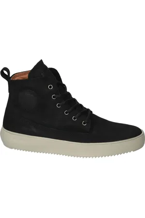 Blackstone Schoenen, Heren, Zwart, 45 EU, Leer, Aspen Asphalt High Sneaker