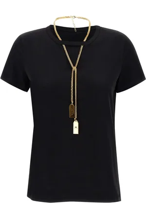 Elisabetta Franchi Tops, Dames, Zwart, XL, Katoen, Dames T-shirt