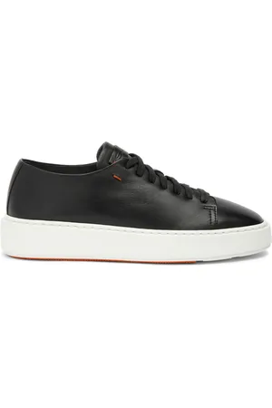 santoni Schoenen, Dames, Zwart, 37 1/2 EU, Leer, Leren sneaker