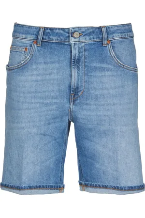 Dondup Korte broeken, Heren, Blauw, W35, Denim, Blauwe Denim Shorts met Verborgen Rits