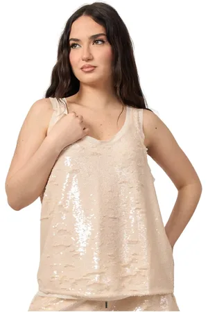 HUGO BOSS Tops, Dames, , XS, Mouwloos T-shirt met Logo Hanger