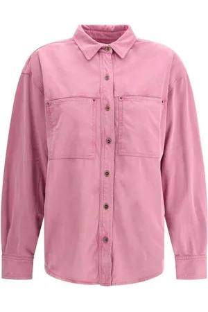 Isabel Marant Blouses & Shirts, Dames, Roze, S, Katoen, Klassieke Blouse met Zakken