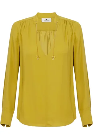 Elisabetta Franchi Blouses & Shirts, Dames, Groen, L, Stijlvolle 100%vi Jurk