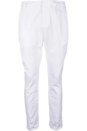 Dondup Broeken, Heren, Wit, W32, Katoen, Katoenen Casual Broek
