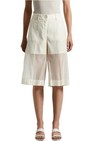 PESERICO SIGN Korte broeken, Dames, , 2Xs, Organza, Gevoerde organza Bermuda shorts