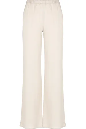ANTONELLI Broeken, Dames, Roze, M, Zijden Roze Broek Elastische Taille