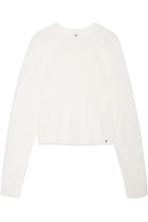 ANINE BING Sweatshirts & Hoodies, Dames, , L, Lange mouw trui, Ivoor, Sweatshirts