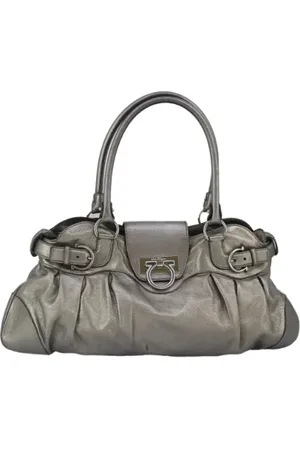 Salvatore Ferragamo Pre-owned, Dames, Geel, ONE Size, Leer, Tweedehands leren schoudertassen