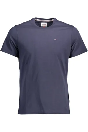 Tommy Hilfiger Tops, Heren, Blauw, L, Katoen, Blauw Katoen Geborduurd Logo T-Shirt