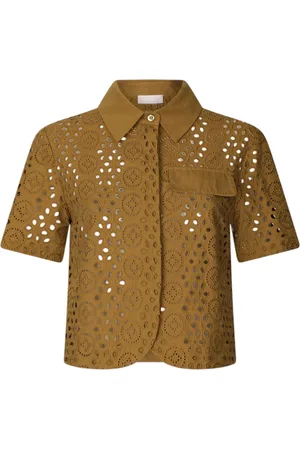 Liu Jo Blouses & Shirts, Dames, Bruin, S, Katoen, Katoenen T-shirt