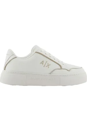 Armani Exchange Schoenen, Dames, Wit, 36 EU, Leer, Witte sportieve damessneakers
