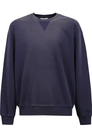 J.W.Anderson Sweatshirts & Hoodies, Heren, Blauw, L, Katoen, Anker Geborduurde Oversized Sweatshirt