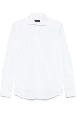 FAY Overhemden, Heren, Wit, 2Xl, Katoen, Witte Regular Fit Overhemd Popeline Katoen