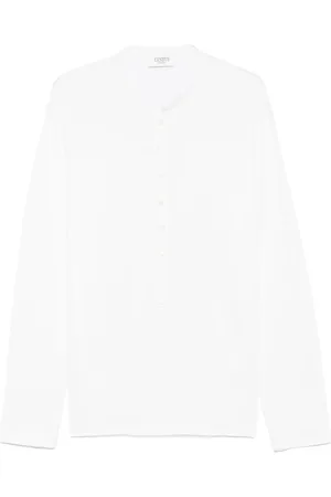 LANEUS Overhemden, Heren, Wit, XL, Witte Button-Up T-shirt met Lange Mouwen