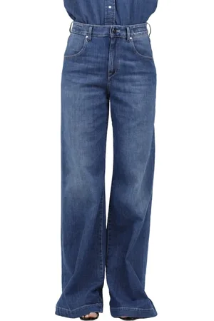 Hand Picked Jeans, Dames, Blauw, W28, Denim, Denim Palazzo Jeans Stretch Style