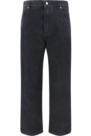 Fendi Jeans, Heren, Zwart, W32, Klassieke Straight Jeans met Brand Accent
