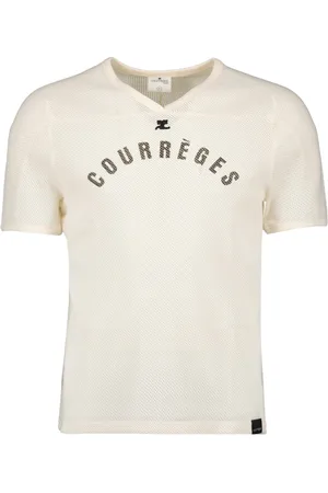 Courrèges Tops, Heren, , XS, Mesh Baseball T-shirt