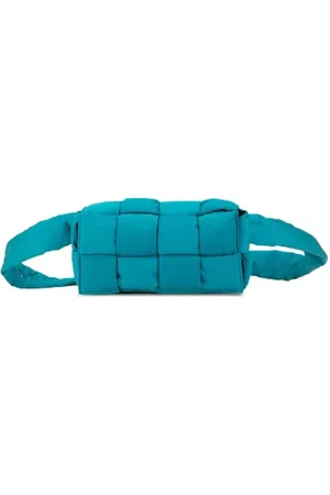 Bottega Veneta Pre-owned, Dames, Blauw, ONE Size, Nylon, Pre-owned Canvas crossbody-bags