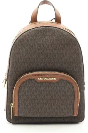 Michael Kors Pre-owned, Dames, Bruin, ONE Size, Leer, Pre-owned Canvas backpacks