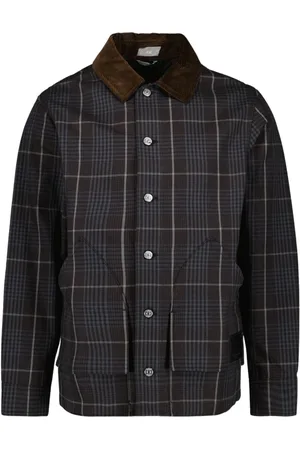 Dior Jassen, Heren, Veelkleurig, S, Katoen, Jacket met Ruitprint