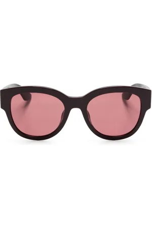 Alexander McQueen Accessoires, Dames, Paars, ONE Size, Viola Zonnebril voor Vrouwen