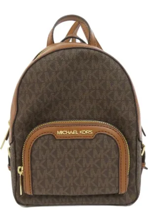 Michael Kors Pre-owned, Dames, Bruin, ONE Size, Pre-owned Canvas backpacks