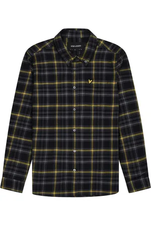 Lyle & Scott Overhemden, Heren, Veelkleurig, M, LS Geweven Overhemden Geruite Flanellen Overhemd