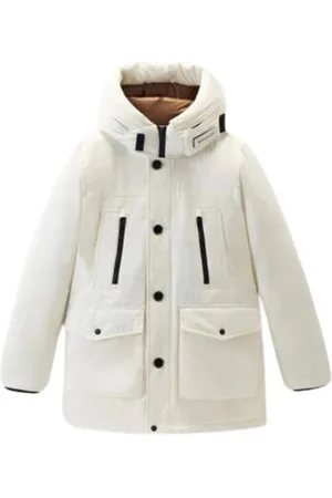 Woolrich Jassen, Heren, Wit, L, Witte Parka Jas Aw 23
