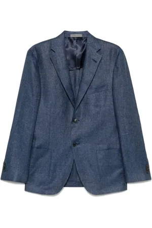 corneliani Jassen, Heren, Blauw, 3Xl, Linnen, Blauwe herenjas