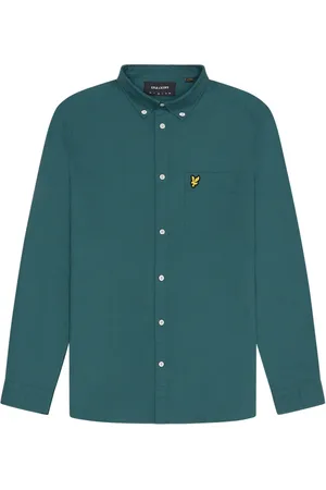 Lyle & Scott Overhemden, Heren, Groen, 2Xl, Katoen, Oxford Plain Woven Shirt