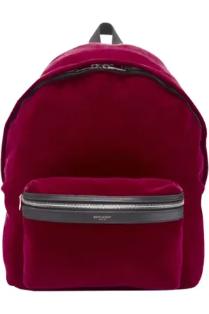 Saint Laurent Pre-owned, Dames, Rood, ONE Size, Leer, Pre-owned Velvet backpacks