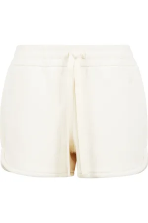Jil Sander Korte broeken, Dames, , S, Katoen, Katoenen shorts met trekkoord en tonale logo