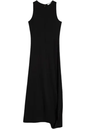 LEMAIRE Kleedjes, Dames, Zwart, M, Zwarte Twisted Hem Jurk