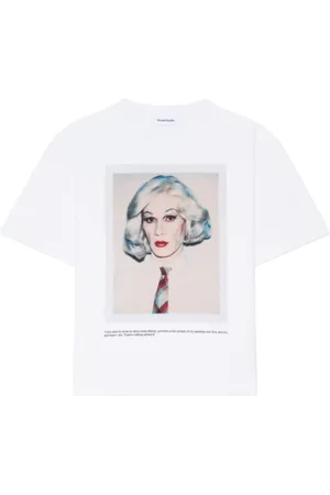 Etudes Tops, Heren, Wit, S, Katoen, Andy Warhol Print Korte Mouw Tee