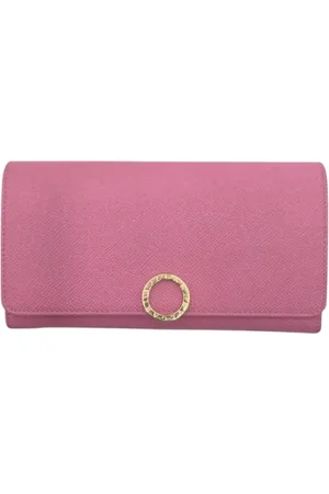 Bvlgari Pre-owned, Dames, Roze, ONE Size, Leer, Tweedehands leren portemonnees