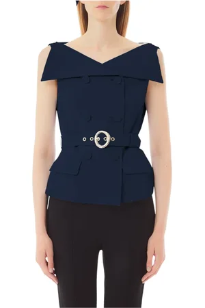 Liu Jo Tops, Dames, Blauw, M, Polyester, Elegante mix van polyester en elastaan