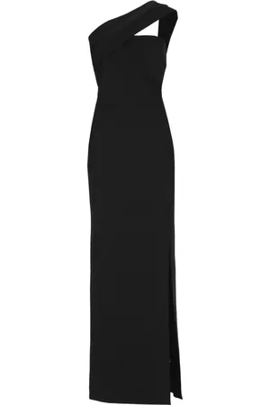 Solace Kleedjes, Dames, Zwart, M, Zwarte Mouwloze Jurk met Zijventilatie