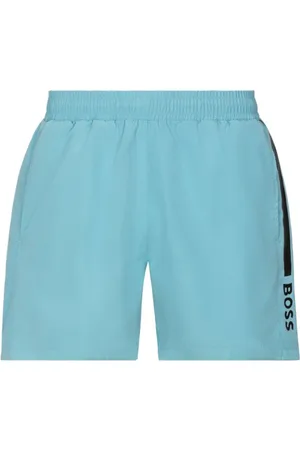 HUGO BOSS Badkleding, Heren, Blauw, L, Polyester, Heren Zwembroek Dolphin Stijl