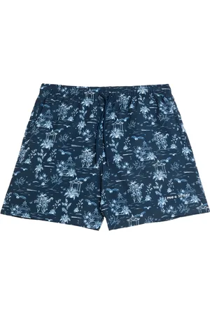 Lyle & Scott Badkleding, Heren, Blauw, L, Zwemkleding Botanische Tuin Print Zwembroek