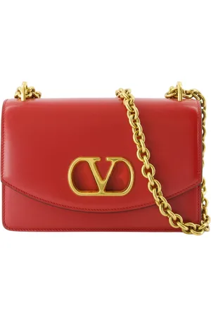 VALENTINO GARAVANI Tassen, Dames, Rood, ONE Size, Leer, Rode Leren VLogo Vain Tas