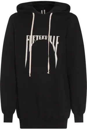 Rick Owens Sweatshirts & Hoodies, Heren, Zwart, 2Xl, Katoen, Zwarte Katoenen Hoodie